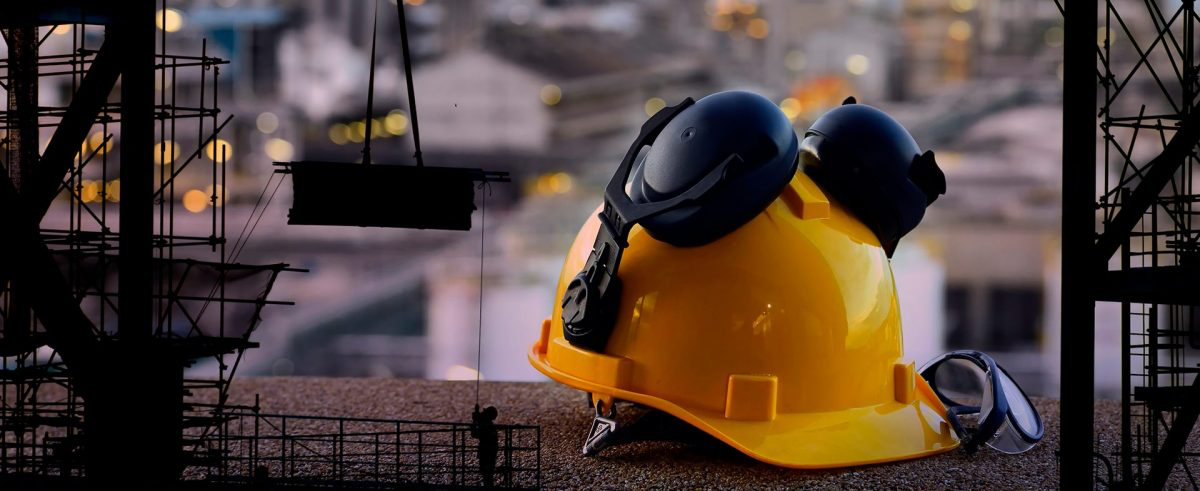 Safety investigator examining a construction site in the UK after an incident
