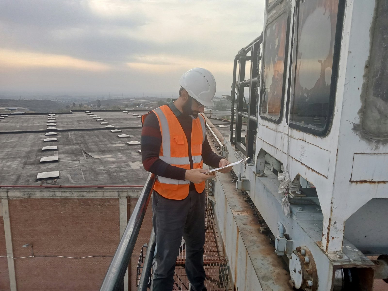 Health and safety policy document being reviewed in an office in the UK